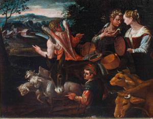 Venetian School, second half of the 16th century, Tobias and Sarah led to Nineveh by the Archangel Azaria